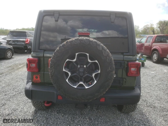 2020 Jeep Wrangler Unlimited Rubicon with VIN 1C4HJXFN9LW315814, listed as a Copart auction lot 49147855 with 28,902 mi miles and Salvage Title. Bid and sale history available at carsss.com. Image 6.