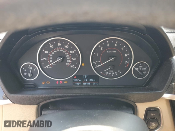 2018 BMW 3 Series 330i with VIN WBA8B9C58JEE80964, listed as a Copart auction lot 57103285 with 188,488 mi miles and Salvage title. Bid and sale history available at DreamBid. Image 9.
