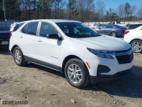 2022 Chevrolet Equinox LS with VIN 3GNAXHEV5NS170333, listed as a IAAI auction lot 41149010 with 55,793 mi miles. Bid and sale history available at carsss.com. Image 1.