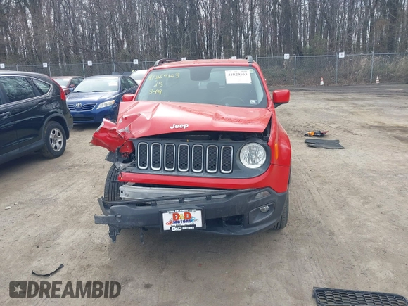 2017 Jeep Renegade Altitude with VIN ZACCJBBB5HPE43979, listed as a IAAI auction lot 41829163 with 109,500 mi miles and . Bid and sale history available at DreamBid. Image 13.
