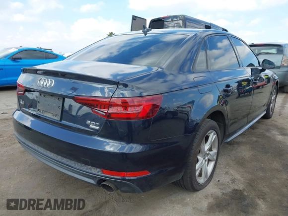 2018 Audi A4 Premium with VIN WAUKMAF42JA146373, listed as a IAAI auction lot 41276588 with 107,063 mi miles. Bid and sale history available at carsss.com. Image 4.