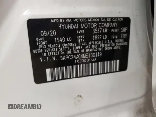 2021 Hyundai Accent SE with VIN 3KPC24A64ME130149, listed as a Copart auction lot 39849174 with 54,493 mi miles. Bid and sale history available at carsss.com. Image 12.