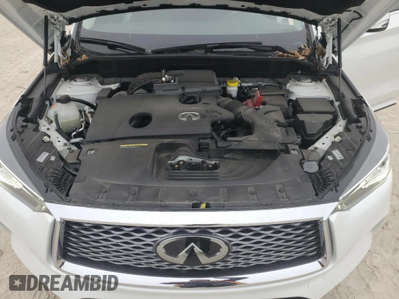 2023 Infiniti QX50 Luxe with VIN 3PCAJ5BA8PF121360, listed as a Copart auction lot 42991135 with 16,340 mi miles and Salvage title. Bid and sale history available at DreamBid. Image 14.