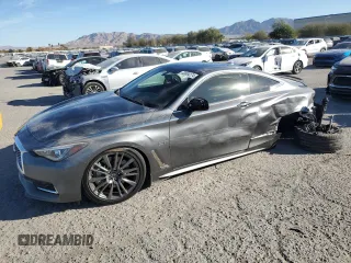 2017 Infiniti Q60 Premium with VIN JN1EV7EL1HM553315, listed as a Copart auction lot 83864274 with 90,447 mi miles and Salvage Title. Bid and sale history available at carsss.com. Image 1.