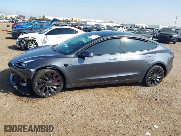 2022 Tesla Model 3 Performance with VIN 5YJ3E1ECXNF264830, listed as a IAAI auction lot 41625494 with Not Provided miles and . Bid and sale history available at carsss.com. Image 13.