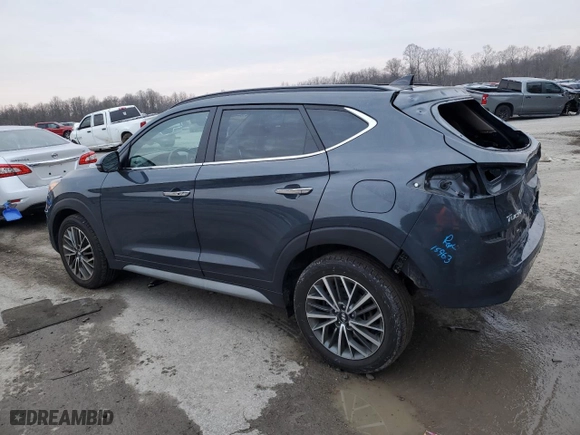 2021 Hyundai Tucson Limited with VIN KM8J3CAL3MU387692, listed as a Copart auction lot 80931304 with 25,583 mi miles and Salvage Title. Bid and sale history available at carsss.com. Image 2.