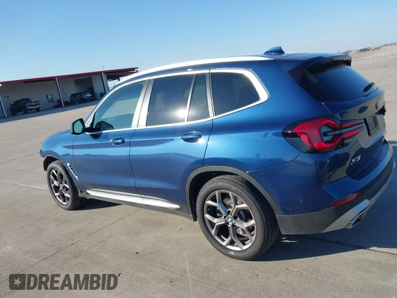 2023 BMW X3 sDrive30i with VIN 5UX43DP05P9P62525, listed as a IAAI auction lot 41377611 with 31,500 mi miles and . Bid and sale history available at DreamBid. Image 14.