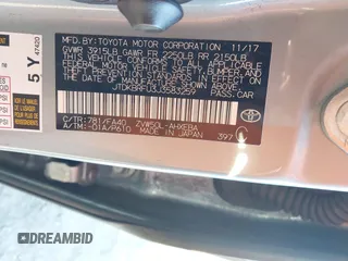 2018 Toyota Prius Two with VIN JTDKBRFU3J3583259, listed as a IAAI auction lot 40688951 with 197,642 mi miles and . Bid and sale history available at DreamBid. Image 9.
