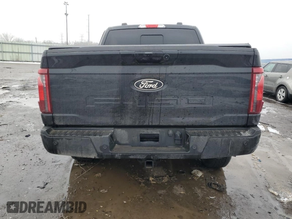 2024 Ford F-150 XLT with VIN 1FTEW3LP7RKD17872, listed as a Copart auction lot 43784075 with 28,241 mi miles and Salvage Title. Bid and sale history available at carsss.com. Image 6.