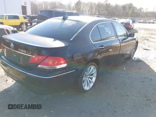 2007 BMW 7 Series 750Li with VIN WBAHN83507DT76059, listed as a IAAI auction lot 41437158 with Not Provided miles and . Bid and sale history available at DreamBid. Image 4.
