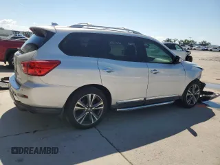 2019 Nissan Pathfinder SL with VIN 5N1DR2MN0KC603231, listed as a Copart auction lot 50697305 with 105,717 mi miles and Salvage Title. Bid and sale history available at carsss.com. Image 3.