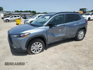 2025 Toyota Corolla Cross LE with VIN 7MUCAAAG2SV120304, listed as a Copart auction lot 57030495 with 2,225 mi miles and Salvage title. Bid and sale history available at DreamBid. Image 1.