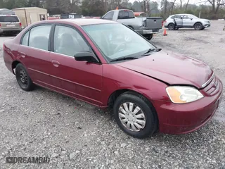 2002 Honda Civic LX with VIN 1HGES16582L078702, listed as a IAAI auction lot 41873232 with 258,121 mi miles. Bid and sale history available at carsss.com. Image 1.