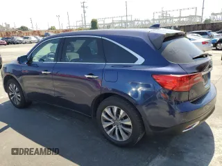2014 Acura MDX Technology with VIN 5FRYD3H46EB005081, listed as a Copart auction lot 57799425 with 208,568 mi miles and Salvage title. Bid and sale history available at DreamBid. Image 2.
