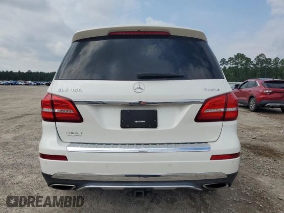 2017 Mercedes-Benz GLS 450 with VIN 4JGDF6EE7HA969724, listed as a Copart auction lot 62549654 with 99,553 mi miles and Salvage Title. Bid and sale history available at DreamBid. Image 6.