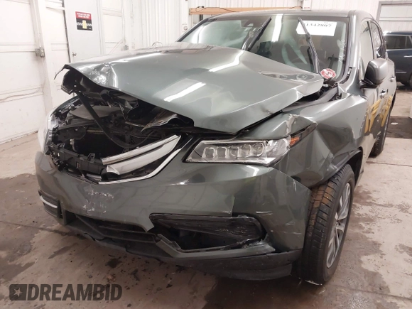 2015 Acura MDX Tech Pkg with VIN 5FRYD4H43FB015168, listed as a IAAI auction lot 41342807 with 85,366 mi miles. Bid and sale history available at carsss.com. Image 17.