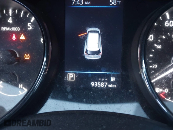 2018 Nissan Rogue SV with VIN 5N1AT2MT2JC809572, listed as a IAAI auction lot 41795161 with 93,587 mi miles and . Bid and sale history available at carsss.com. Image 16.
