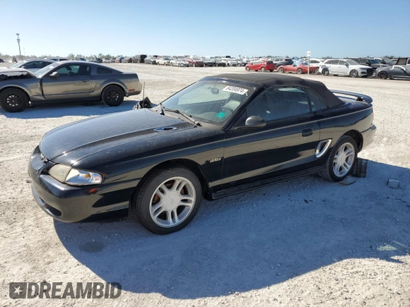 1996 Ford Mustang GT with VIN 1FALP45X3TF204806, listed as a Copart auction lot 84204974 with 137,676 mi miles and Salvage Title. Bid and sale history available at carsss.com. Image 1.