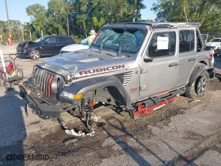 2020 Jeep Wrangler Unlimited Rubicon with VIN 1C4HJXFN1LW114022, listed as a IAAI auction lot 41760099 with 87,622 mi miles. Bid and sale history available at carsss.com. Image 16.