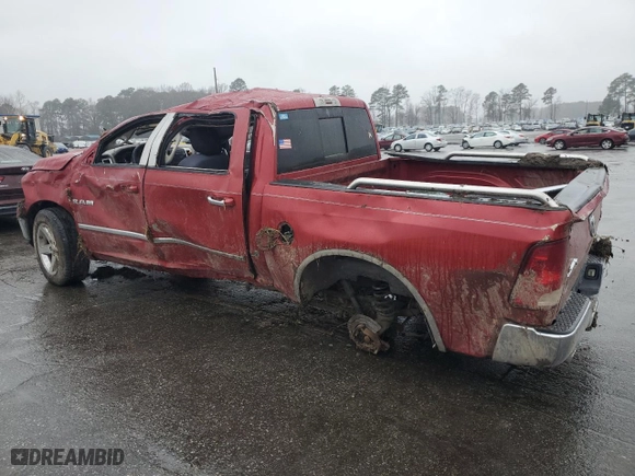 2010 Dodge Ram 1500 SLT with VIN 1D7RV1CT9AS133534, listed as a Copart auction lot 44978955 with 0 mi miles and Salvage Title. Bid and sale history available at carsss.com. Image 2.