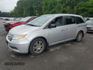 2013 Honda Odyssey EX-L with VIN 5FNRL5H68DB043190, listed as a Copart auction lot 63243285 with 75,400 mi miles and Salvage title. Bid and sale history available at DreamBid. Image 1.
