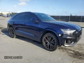2021 Audi Q8 Premium Plus z VIN WA1EVAF17MD040579, wystawiony jako Copart lot #51805705 z przebiegiem 32 901 mil mil oraz Tytuł czysty. Historia ofert i sprzedaży dostępna na DreamBid. Obrazek 4.