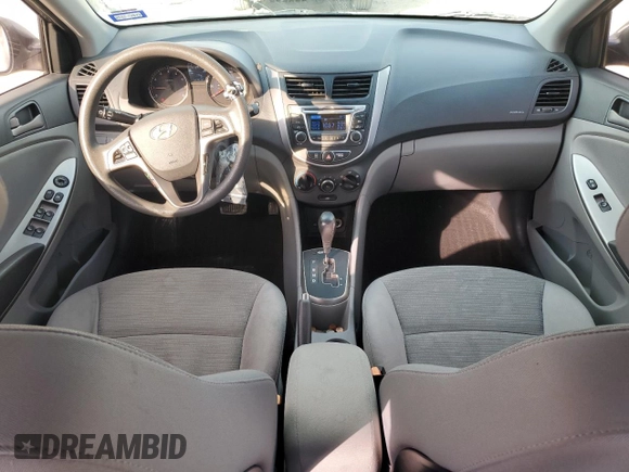2015 Hyundai Accent GLS with VIN KMHCT4AEXFU906644, listed as a Copart auction lot 43817915 with 121,072 mi miles and Salvage Title. Bid and sale history available at carsss.com. Image 8.