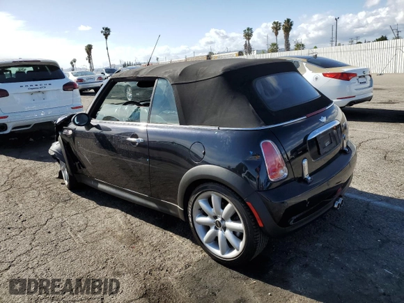 2006 MINI Convertible S with VIN WMWRH33536TK59272, listed as a Copart auction lot 51144475 with 46,024 mi miles and Salvage Title. Bid and sale history available at DreamBid. Image 2.
