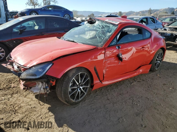 2024 Toyota GR86 with VIN JF1ZNBB15R8755014, listed as a Copart auction lot 76839334 with 2,560 mi miles and Salvage Title. Bid and sale history available at carsss.com. Image 1.