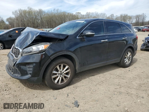 2019 Kia Sorento L with VIN 5XYPG4A30KG583497, listed as a Copart auction lot 49723285 with 107,474 mi miles and Salvage Title. Bid and sale history available at DreamBid. Image 1.
