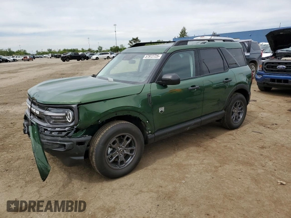2024 Ford Bronco Sport Big Bend z VIN 3FMCR9B60RRE76153, wystawiony jako Copart lot #57972725 z przebiegiem 3 021 mil mil oraz Czysty tytuł • Clean title. Historia ofert i sprzedaży dostępna na DreamBid. Obrazek 1.