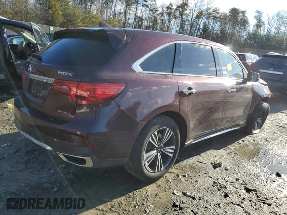 2017 Acura MDX with VIN 5FRYD4H38HB043946, listed as a Copart auction lot 44726245 with 135,660 mi miles and Salvage Title. Bid and sale history available at carsss.com. Image 3.