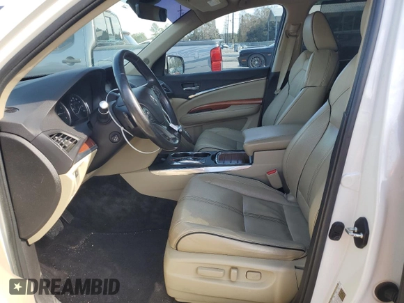 2017 Acura MDX w/Advance Pkg with VIN 5FRYD4H89HB015021, listed as a Copart auction lot 88557355 with 124,771 mi miles and Salvage Title. Bid and sale history available at carsss.com. Image 7.