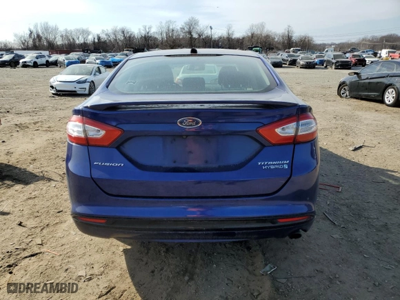 2013 Ford Fusion Titanium Hybrid with VIN 3FA6P0RUXDR382920, listed as a Copart auction lot 47638135 with 190,421 mi miles and Salvage Title. Bid and sale history available at carsss.com. Image 6.