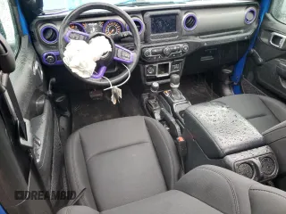 2023 Jeep Wrangler Sport S with VIN 1C4HJXDNXPW543376, listed as a Copart auction lot 86488024 with 35,935 mi miles and Salvage Title. Bid and sale history available at DreamBid. Image 8.