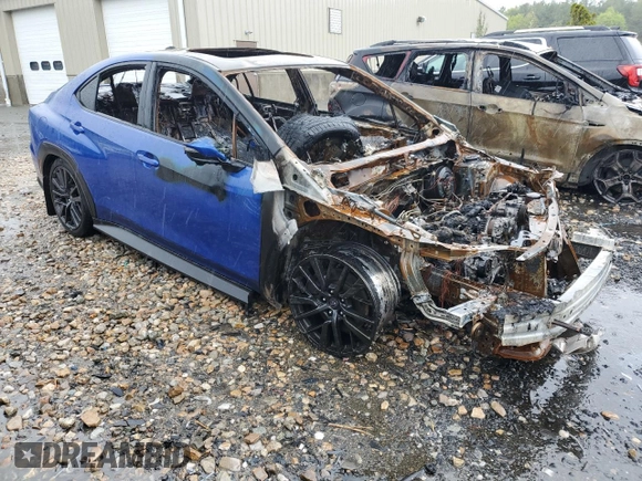 2022 Subaru WRX Limited with VIN JF1VBAL60N9011028, listed as a Copart auction lot 55993215 with Not provided miles and Salvage title. Bid and sale history available at DreamBid. Image 4.