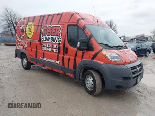 2017 Ram ProMaster Cargo with VIN 3C6TRVDG1HE509385, listed as a IAAI auction lot 41479512 with 134,770 mi miles. Bid and sale history available at carsss.com. Image 1.