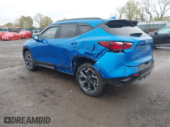2020 Chevrolet Blazer RS z VIN 3GNKBKRSXLS696602, wystawiony jako IAAI lot #41954755 z przebiegiem 34 759 mil mil oraz . Historia ofert i sprzedaży dostępna na DreamBid. Obrazek 3.