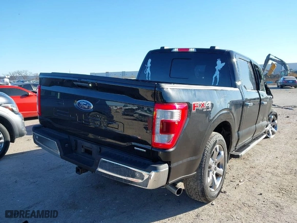 2022 Ford F-150 XL with VIN 1FTFW1E86NKF23242, listed as a IAAI auction lot 41107228 with 18,638 mi miles. Bid and sale history available at carsss.com. Image 4.