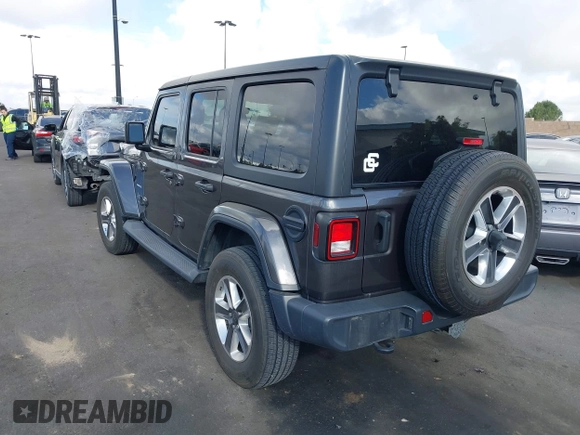 2021 Jeep Wrangler Unlimited Sahara with VIN 1C4HJXEN4MW503014, listed as a IAAI auction lot 41900234 with 16,444 mi miles and . Bid and sale history available at DreamBid. Image 3.