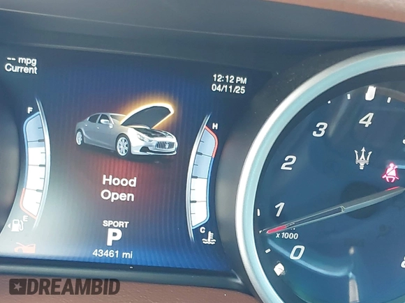 2016 Maserati Ghibli S Q4 z VIN ZAM57RTA3G1190645, wystawiony jako IAAI lot #42028150 z przebiegiem 43 461 mil mil oraz . Historia ofert i sprzedaży dostępna na DreamBid. Obrazek 7.