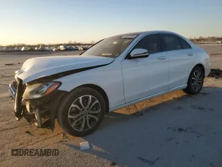 2017 Mercedes-Benz C 300 with VIN 55SWF4KB4HU212748, listed as a Copart auction lot 46835155 with 123,246 mi miles and Salvage Title. Bid and sale history available at carsss.com. Image 1.