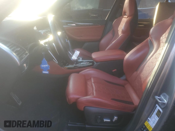 2021 BMW X3 M with VIN 5YMTS0C08M9F26343, listed as a Copart auction lot 88410035 with 52,596 mi miles and Salvage Title. Bid and sale history available at carsss.com. Image 7.