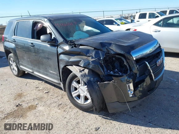 2014 GMC Terrain SLE with VIN 2GKALMEK9E6150768, listed as a IAAI auction lot 41162267 with Not Provided miles. Bid and sale history available at carsss.com. Image 1.