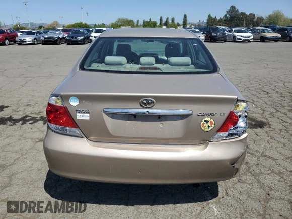 2006 Toyota Camry STD with VIN 4T1BE32K16U110563, listed as a Copart auction lot 53959605 with 123,430 mi miles and Salvage Title. Bid and sale history available at DreamBid. Image 6.