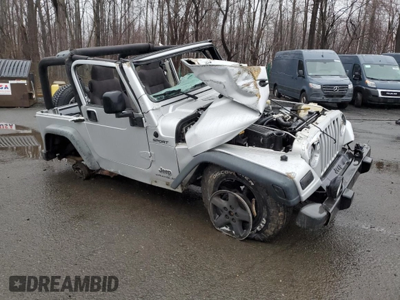 2004 Jeep Wrangler Sport with VIN 1J4FA49S64P767393, listed as a Copart auction lot 51662605 with 165,942 mi miles and Salvage Title. Bid and sale history available at carsss.com. Image 4.