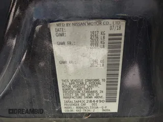 2018 Nissan Altima 2.5 SR with VIN 1N4AL3AP4JC284490, listed as a IAAI auction lot 41795563 with 112,936 mi miles. Bid and sale history available at carsss.com. Image 9.