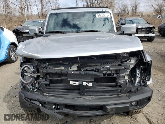2024 Ford Bronco Outer Banks with VIN 1FMEE8BP2RLA43360, listed as a Copart auction lot 51210275 with 575 mi miles and Salvage title. Bid and sale history available at DreamBid. Image 5.