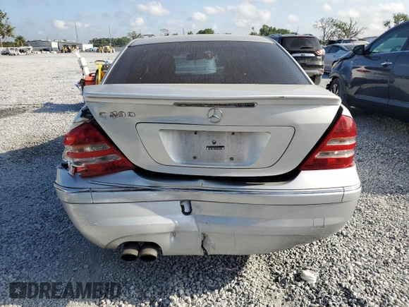2007 Mercedes-Benz C 230 Sport with VIN WDBRF52H87A936814, listed as a Copart auction lot 54926245 with 141,310 mi miles and Salvage Title. Bid and sale history available at DreamBid. Image 6.
