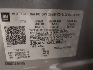 2019 GMC Terrain SLT with VIN 3GKALVEX0KL309931, listed as a IAAI auction lot 42053280 with 41,075 mi miles. Bid and sale history available at carsss.com. Image 9.